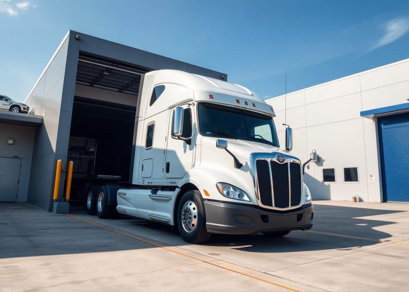 Modern semi-truck at A&L Solutions LLC facility